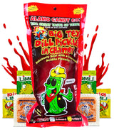 Alamo Candy Chamoy Pickles Single Pickle Bag, includes lime and chili powder, make your own chamoy pickle kit, tiktok trendy treats by Mexgrim