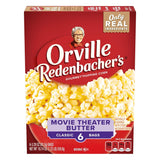 Orville Redenbacher’s Movie Theater Butter Popcorn, Microwave Popcorn, 3 oz., 6-Count