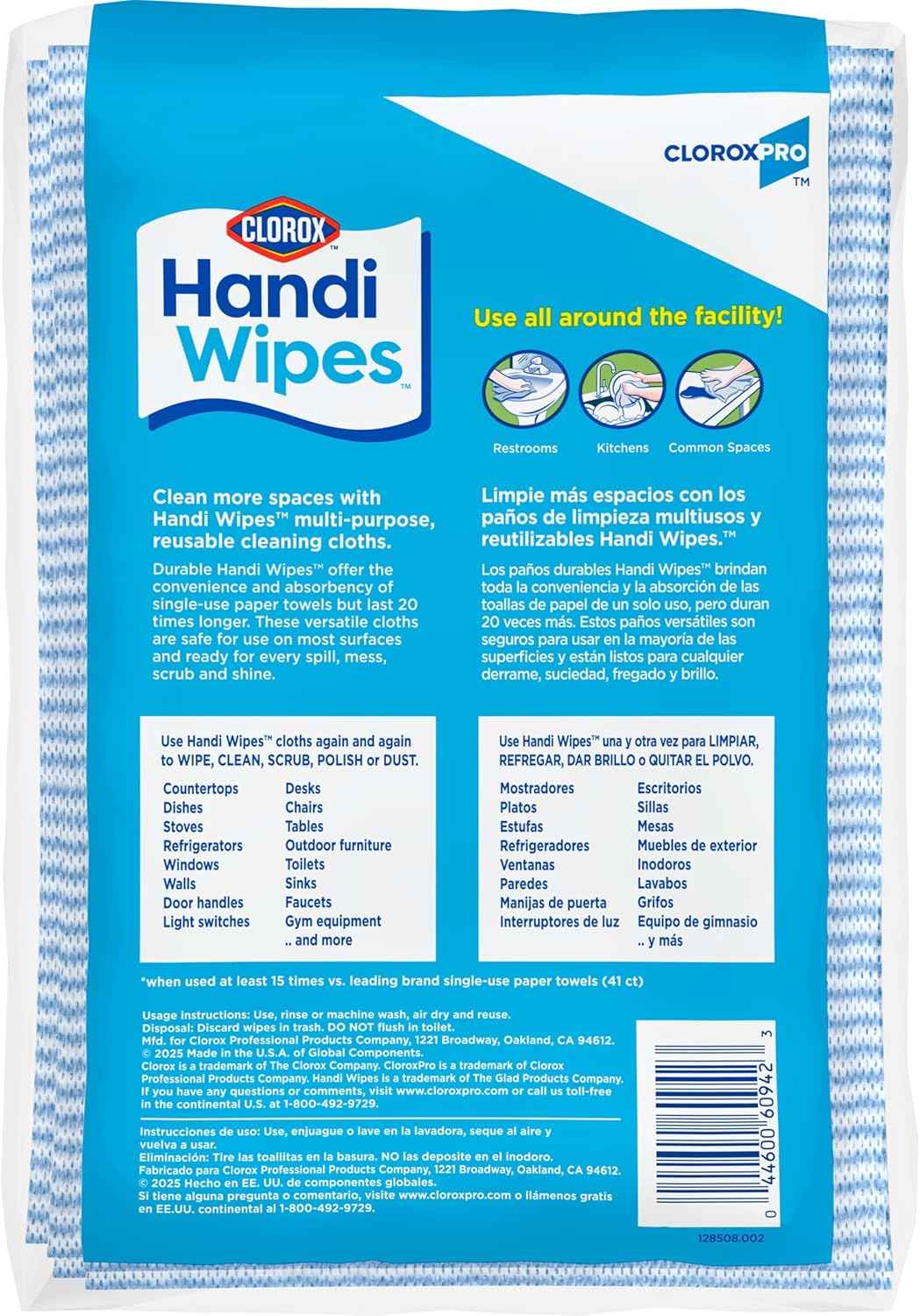 CloroxPro Clorox Handi Wipes Multi Use Reusable Cloths, 72 Count