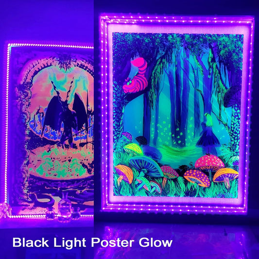 6.6FT/2M_LED_Black_Light_Strip_-_120_Units_LED_UV_Wick_395-400nm,_USB_DC_5V_Flexible_Blacklight_Fixtures,_10W_Blacklight_Strip_for_Indoor_Decor,_Glow_Poster,_Bedroom,_Playroom,_Halloween,_Dark_Party