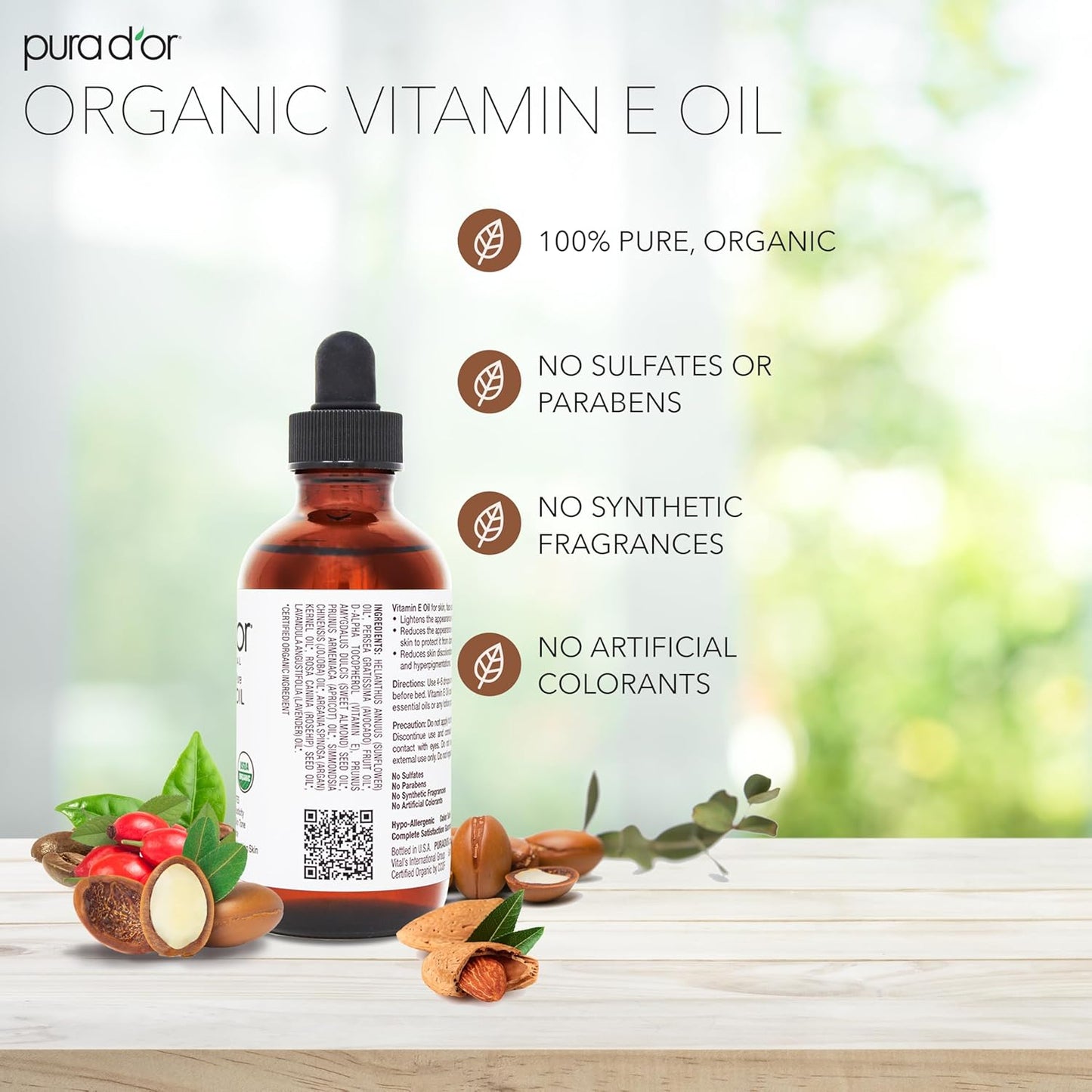 PURA_D'OR_4_Oz_Organic_Vitamin_E_Oil_70,000_IU,_USDA_Certified_Face,_Body,_Hair_&_Bath_Oil_with_Argan,_Jojoba,_Rosehip,_Apricot,_Almond_&_Avocado,_Lightweight_Moisturizing_Blend_for_Soft,_Smooth_Skin