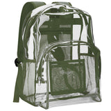 Vorspack Clear Backpack Heavy Duty PVC Transparent Backpack with Reinforced Strap Stitches & Capacity for College Workplace Security