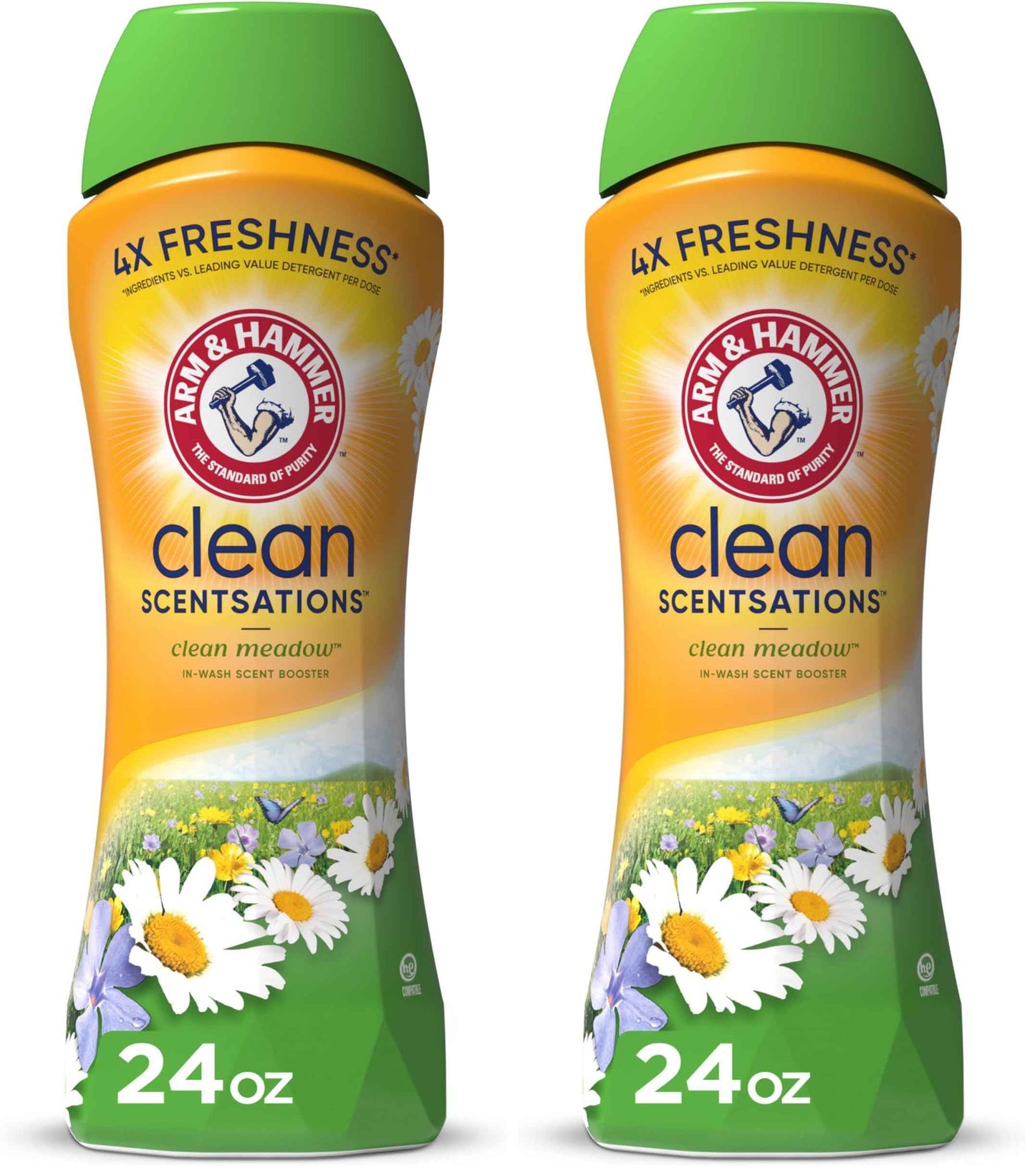 ARM & HAMMER Clean Scentsations In-Wash Scent Booster, Laundry Scent Booster Clean Meadow scent, 24 Oz