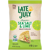 Late July Snacks, Organic Multigrain Tortilla Chips, Sea Salt and Lime, 7.5-oz. Bag