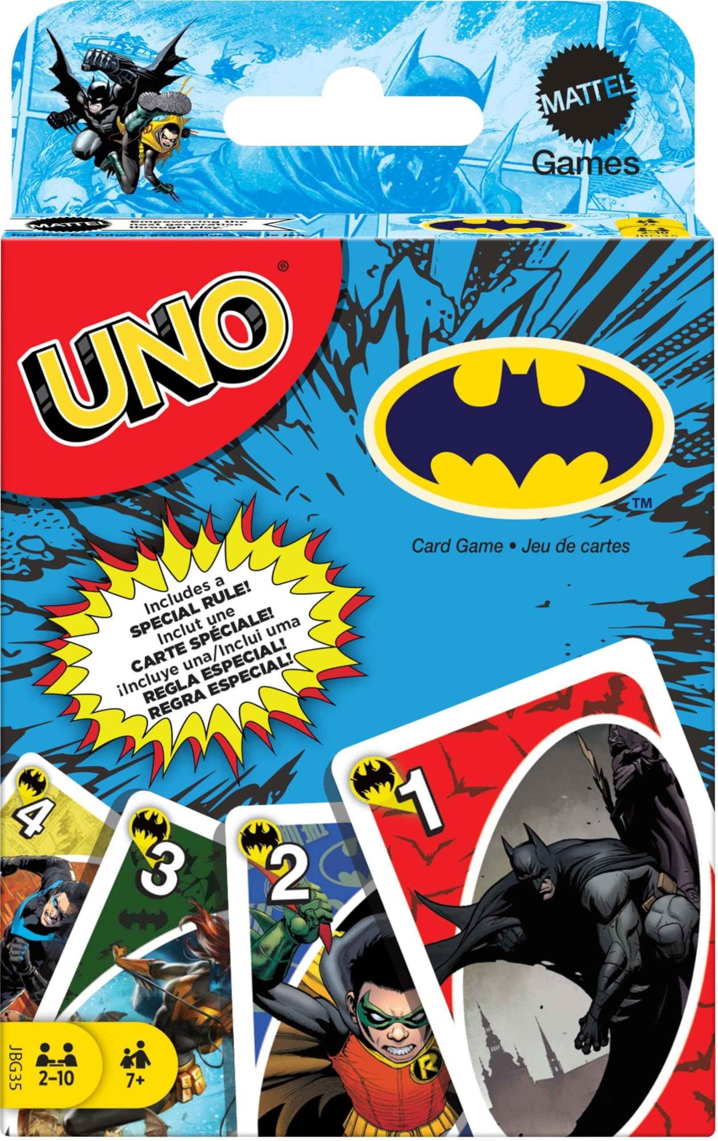 Mattel Games UNO Card Game, Gifts for Kids and Family Night, Themed to Video Game, Travel Games, Storage Tin Box