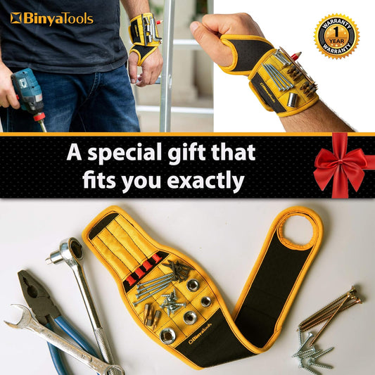 BINYATOOLS_Magnetic_Wristband_for_Tools_Magnet_Screw_Holder_Wrist_Support_Keeps_Screws_Nails,_Drill_Bits_Handy_Unique_Tool_Gadgets_Men’s_Gadgets_Dad_Gadgets_Perfect_Christmas_Gifts_Stocking_Stuffers