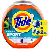 Tide Power Pods Sport Laundry Detergent Pacs, Advanced Sweat + Stain Fighter