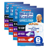Mr. Clean Magic Eraser Sponge, All Purpose Cleaner, Cleaning Scrubber, Kitchen, Bathroom, Shower, Oven, Cleaning Supplies, Variety Pack with Ultra Thick, Ultra Foamy, & Extra Durable