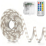 Led Strip Lights with Remote, 8 Modes, Dimmable, Timer, Self-Adhesive, Cuttable, Waterproof, 9.8FT 90Led Strip Lights for TV Kitchen Cupboard Bedroom Decor
