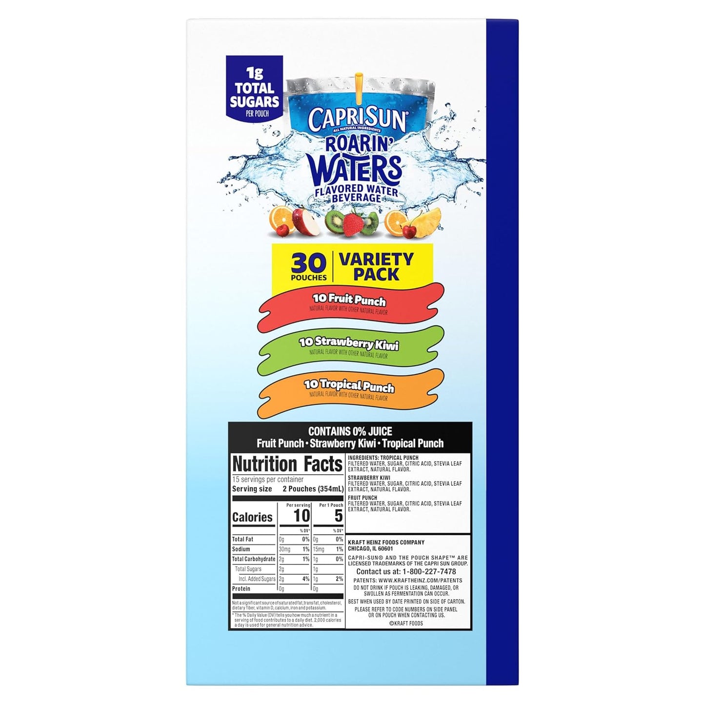 Capri_Sun_Roarin'_Waters_Fruit_Punch,_Strawberry_Kiwi_&_Tropical_Punch_Flavored_with_other_natural_flavor_Water_Beverage,_30_ct_Box,_6_fl_oz_Drink_Pouches