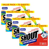 Shout Color Catcher Sheets for Laundry, Maintains Clothes Original Colors, 72 Count