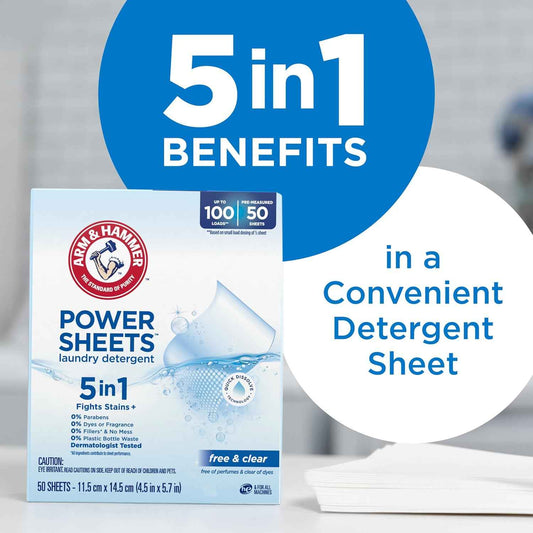 ARM & HAMMER 5in1 Power Sheets Laundry Detergent