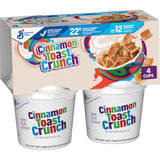 Cinnamon Toast Crunch Breakfast Cereal, Crispy Cinnamon Cereal, Cereal Cups, 8 oz (4 Count)
