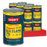 Snow's Ocean Chopped Clams Canned, Can - 7g Protein per Serving - Gluten Free, No MSG, 99% Fat Free - Great for Pasta & Seafood Recipes