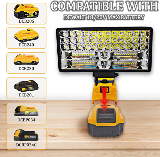 Cordless_LED_Work_Light_for_Dewalt_20V_Battery,90W_5400LM_Wide_Beam_Flood_Light_with_Two_USB_Charging_Port_Flashlight_for_Emergency,Workshop,Garage.(No_Battery)