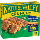Nature Valley Crunchy Granola Bars, Variety Pack, 24 Bars, 17.88 OZ (12 Pouches)