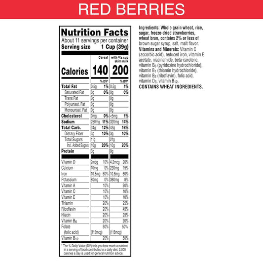 Kellogg's Special K Breakfast Cereal, Family Breakfast, Fiber Cereal, Family Size, Red Berries