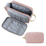 BAGSMART Toiletry Bag for Men, Canvas Travel Toiletry Organizer Dopp Kit Water-resistant Shaving Bag for Toiletries Accessories