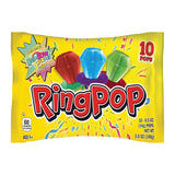 Ring Pop Individually Wrapped Bulk Lollipop Variety Pack – 10 Count Lollipop Suckers w/Assorted Flavors - Fun Candy for Birthdays and Celebrations