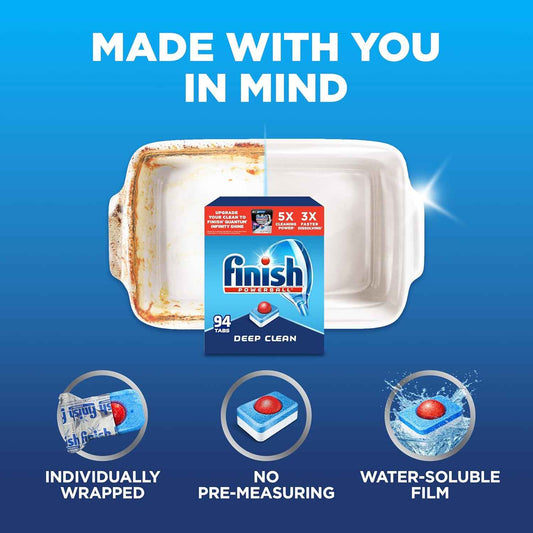 Finish - All in 1-94ct - Dishwasher Detergent - Powerball - Dishwashing Tablets - Dish Tabs - Fresh Scent (Packaging May Vary)