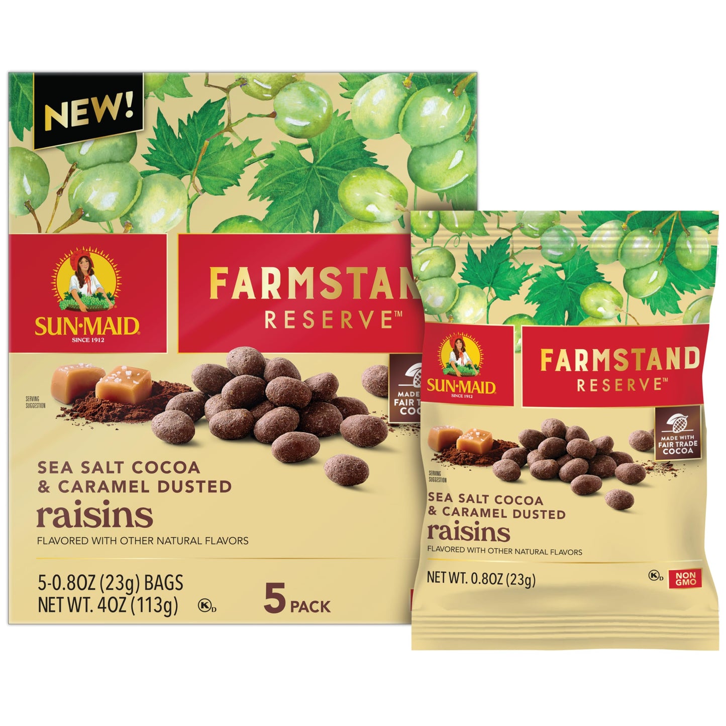 Sea Salt Cocoa & Caramel Dusted Raisins