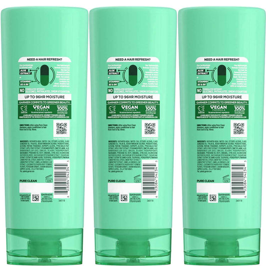 Garnier Fructis Pure Clean Hydrating Conditioner, 12 Fl Oz