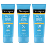 Neutrogena Hydro Boost Water Gel Sunscreen SPF 50, Oil‑Free Hydrating & Water‑Resistant Face & Body Sunscreen Lotion, Non‑Greasy, Broad Spectrum, Lightweight Moisturizer, 3 fl oz