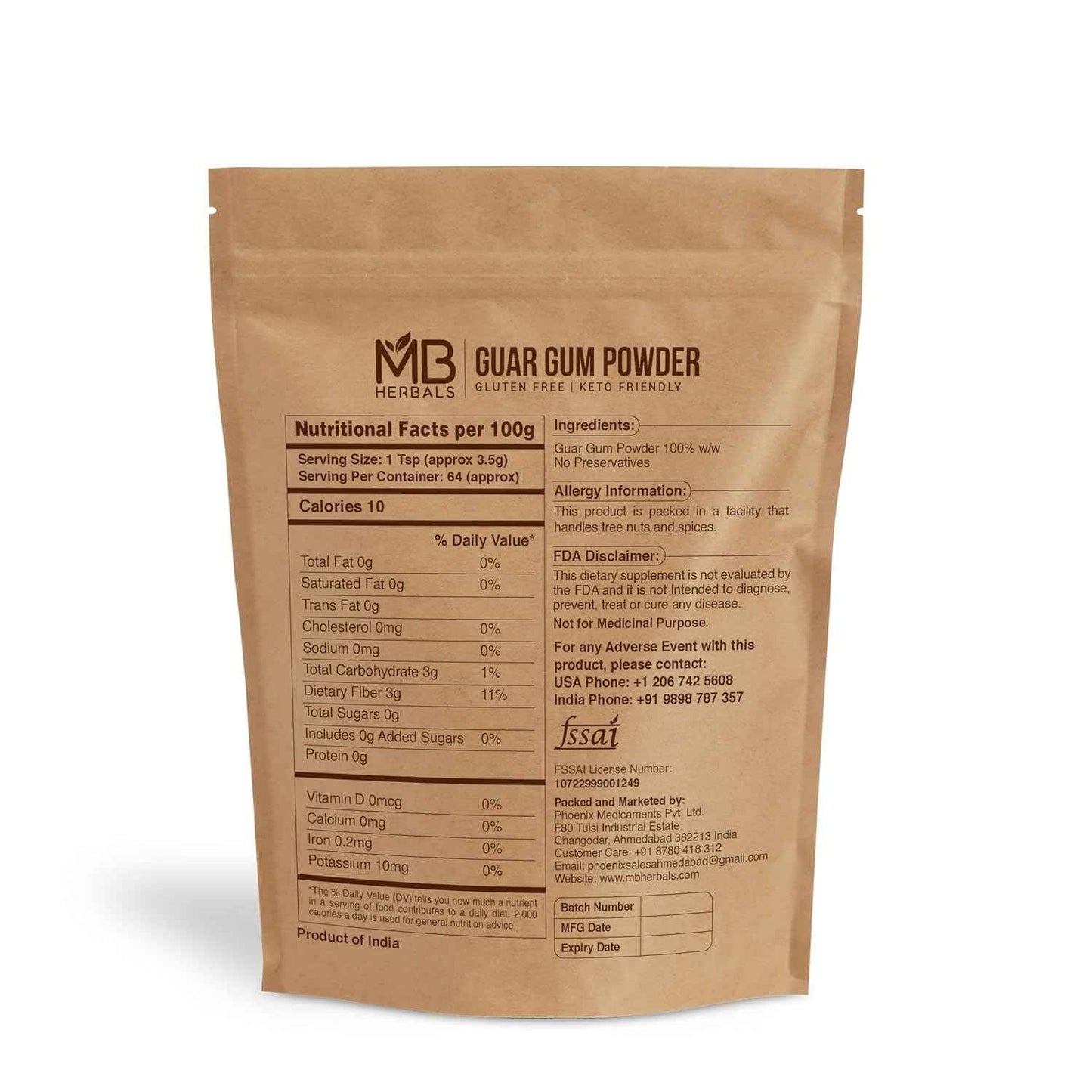 MB Herbals Guar Gum Powder 8 oz – Thoughtful Gluten-Free Gift for the Home Baker in Your Life