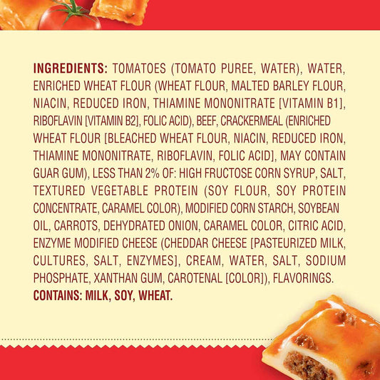 Chef Boyardee Beef Ravioli 15 oz Cans – Throwback Comfort Food Gift Basket Add-On for the 80s and 90s Kid