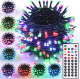 Joomer Christmas String Lights - 66FT 200LED RGB String Lights with Remote, Waterproof Outdoor Indoor with Timer Memory Function for Tree, Yard, Christmas Decor (Non-Connectable)