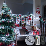 1200 LED 59 FT Cluster Lights, Warm White Christmas Tree Lights 8 Modes Timer Remote, Waterproof String Lights for Indoor Outside Garland Xmas Decorations
