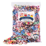 Fruit Chews 1 Pound Assortment - All 15 Flavors Including Sours! - Blue Raspberry, Banana, Watermelon, Green Apple, Chocolate, Peach, Vanilla, Grape, Strawberry, Pink Lemonade, Cherry, Black Cherry Packaged