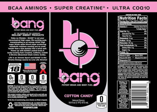 Bang Energy, Sugar-Free Energy Drink, 16-Ounce