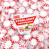 Starlight Peppermint Mints | 1 Pound Bag - Approx. 75 Count Hard Candy Individually Wrapped