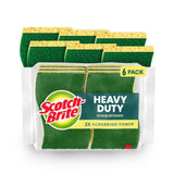 Scotch-Brite Heavy Duty Scrub Sponge, Kitchen Sponges Designed for Tough Messes in the Kitchen that Last 3X Longer*, Best for Cast Iron Skillets and Outdoor Grills, Flexible, Durable, and Strong