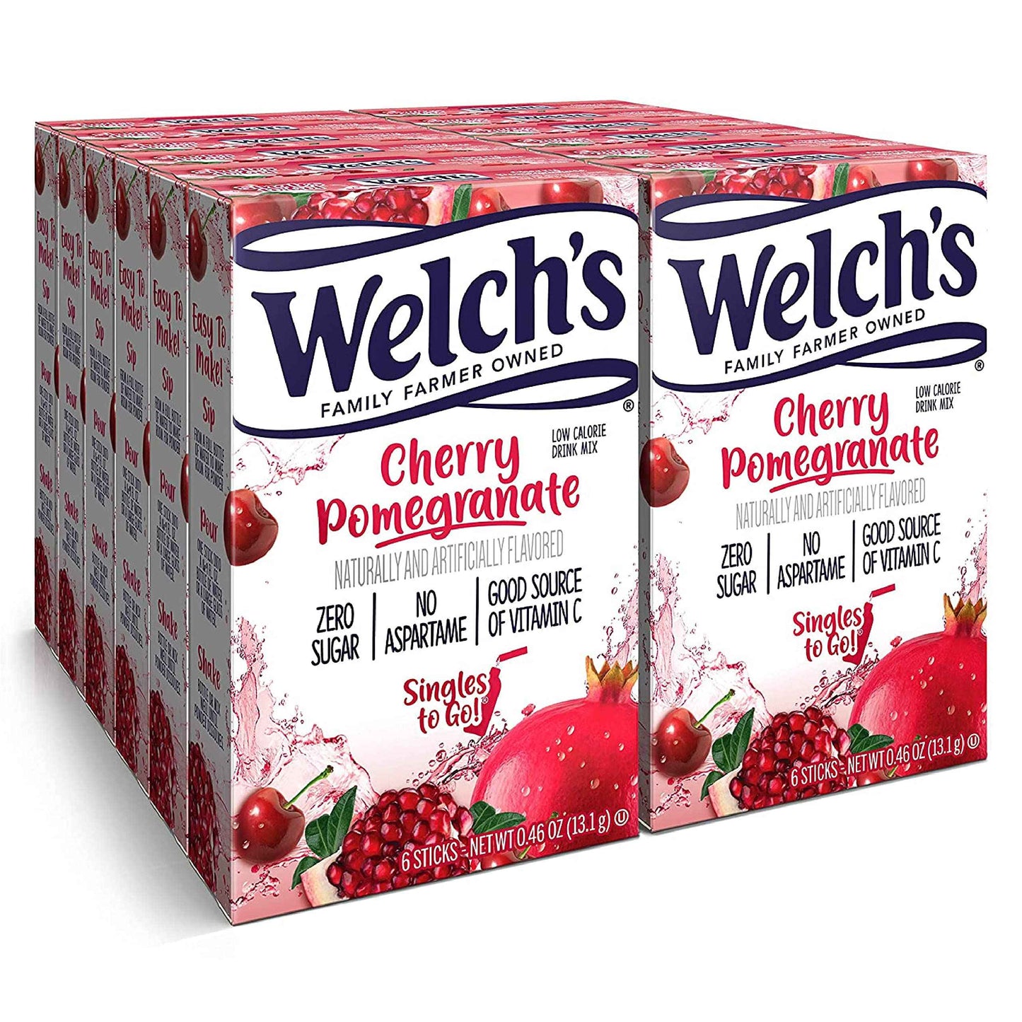 Welch's Singles To Go Water Drink Mix - Powder Sticks, 0.48 Ounce (Pack of 12)