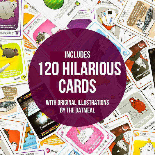 Exploding Kittens Party Pack - 2-10 Players - Ages 7+ - 15 Minutes to Play - Party & Family Card Game for Kids & Adults