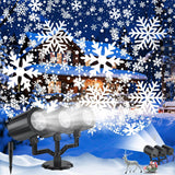 Christmas Projector Lights Outdoor, 2025 Upgraded Triple Head Snowflake Projector High Brightness, Led Dynamic Rotating Snowfall Projection IP65 Waterproof with 16.4ft Cord for Yard Houses Party Decor