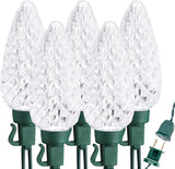 Brizled 100 LED C9 Red & White Christmas Lights, 66FT Faceted Christmas Lights, Connectable Outdoor Strawberry String Light, 120V UL Certified Indoor Xmas Light for Tree House Garden Party & Holiday