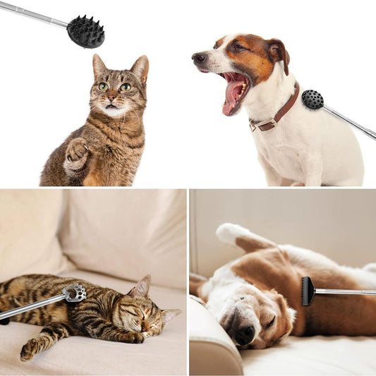 TUKUOS_Telescoping_Back_Scratcher_with_4_Detachable_Heads_-_Stocking_Stuffers_&_Christmas_Gifts_for_Men/Women,_White_Elephant_Gift_for_Adults