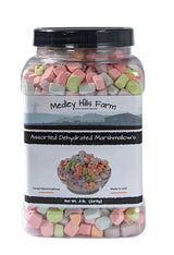 Medley Hills Farm Mini Dehydrated Marshmallows – Bright Multicolored Bits for Kids' Snacks and Lunchbox Treats