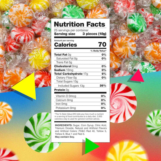 Fruit Starlights Hard Candy – Classic Assorted Pinwheel Candy, 1 lb Bulk Gift Bag for Birthday Party Favors and Holiday Hosting