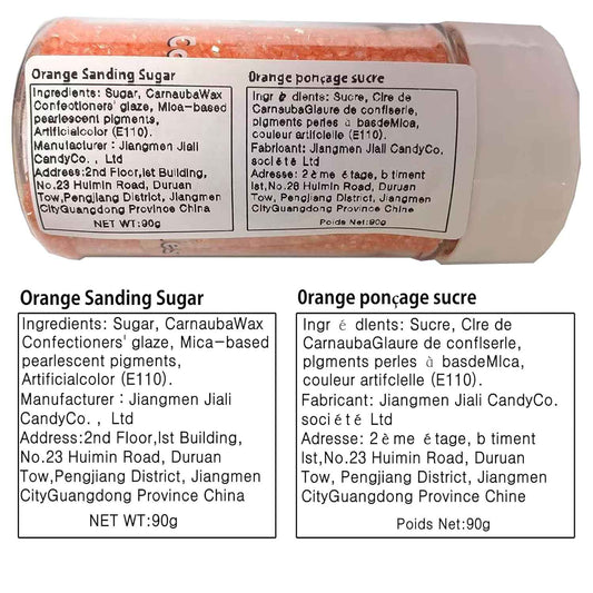 Sentovac Orange Sanding Sugar – Premium Metallic-Grade Edible Crystals for Elevated Wedding Shower Cakes and Patisserie Desserts