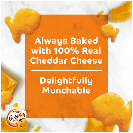 Goldfish Cheddar Cheese Crackers – Lunchbox Snack Pack for School Kids, 20 Count Single-Serve Pouches