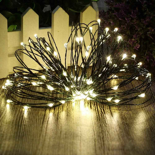 LumioGlow Starry String Lights – Submersible Green Wire Fairy Lights for Bedroom Canopy Decor and Aesthetic Mason Jar Centerpieces