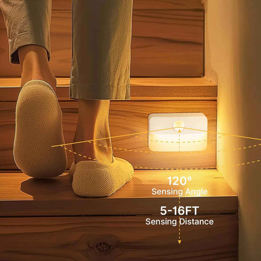 LumiGuard Step Light – Smoke-Free Battery Nightlight for Hallways and Stairs, Motion Activated Indoor Safety