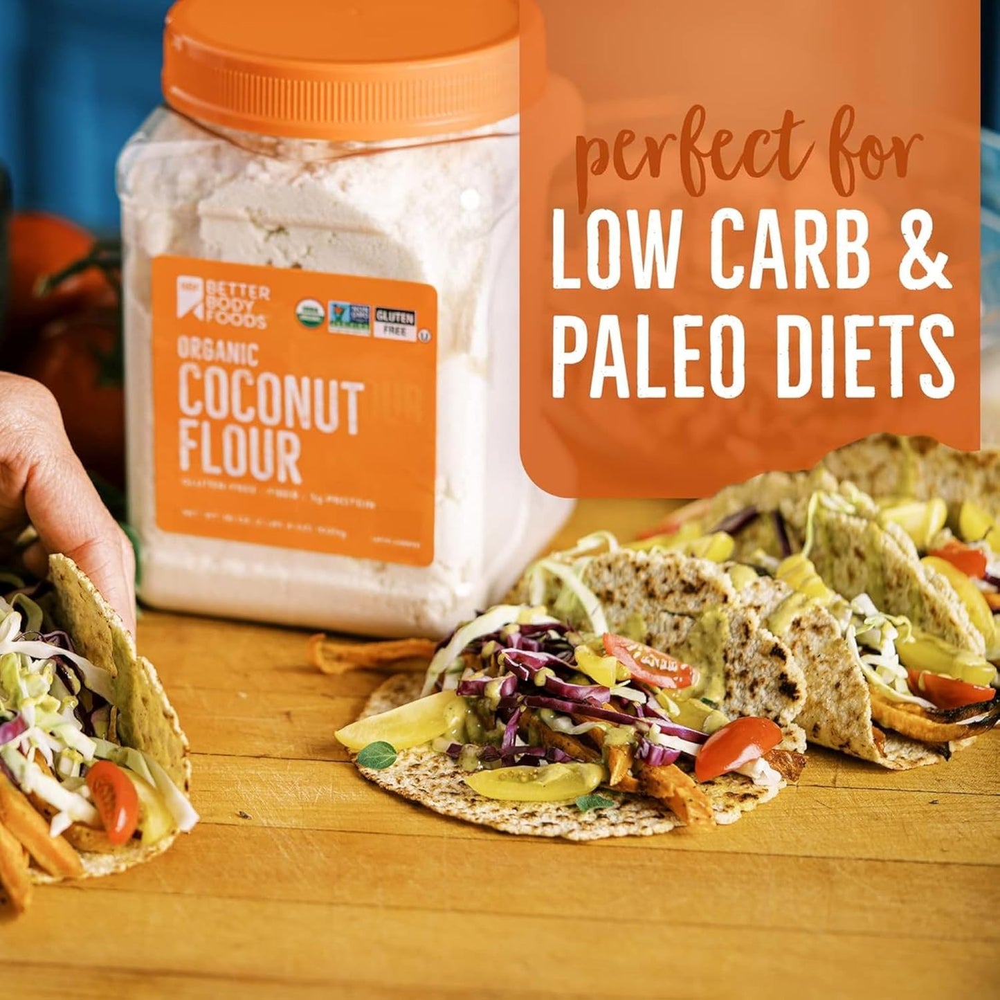 BetterBody Foods Organic Coconut Flour for Allergy-Friendly School Snacks and Family Treats