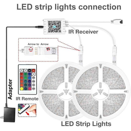 DAYBETTER RGB LED Strip 130ft – Dorm Room and Ceiling Accent Lighting for Cozy Home Aesthetic
