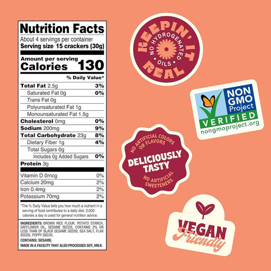 Back to Nature Non-GMO Multi-Seed Crackers – Clean-Ingredient Rice Thins for Intentional Snack Drawers and Neutral-Toned Lunchboxes