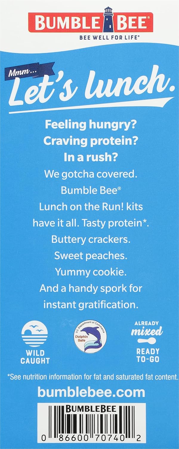 Bumble Bee Wild Caught Tuna Kit for Road Trip and Hotel Stay, No Cooler Needed Protein Lunch in Compact Box